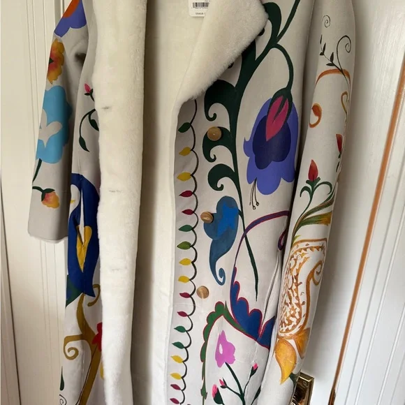 Free People Nigel Preston Colorful Floral Long Coat - Picture 2 of 10